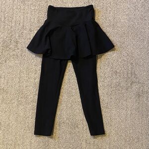 Old Navy Black Leggings with Skirt Overlay